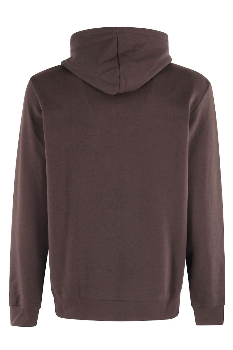 Lacoste Brown Stretch Cotton Hooded Sweatshirt