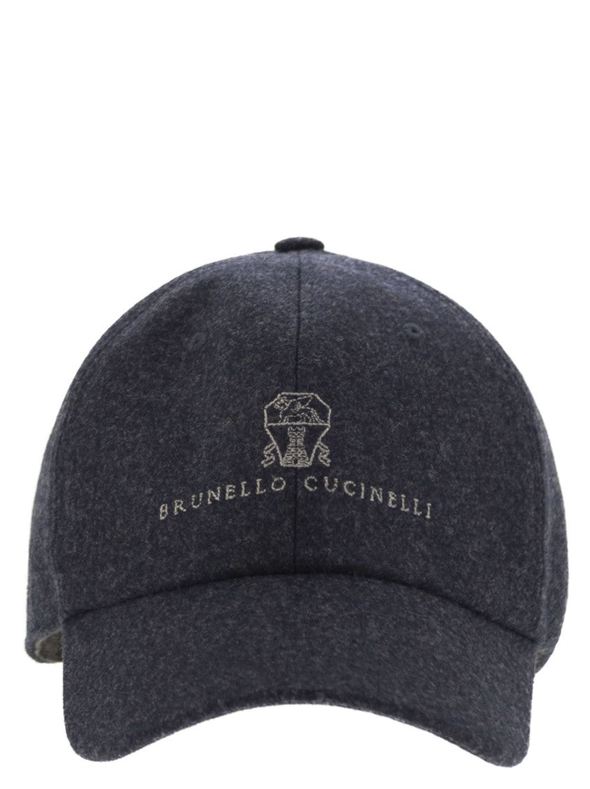 Brunello Cucinelli Virgin Wool Flannel Baseball Cap
