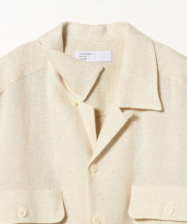 Beams Open-Collar Boxy Shirt With Voluminous Sleeves