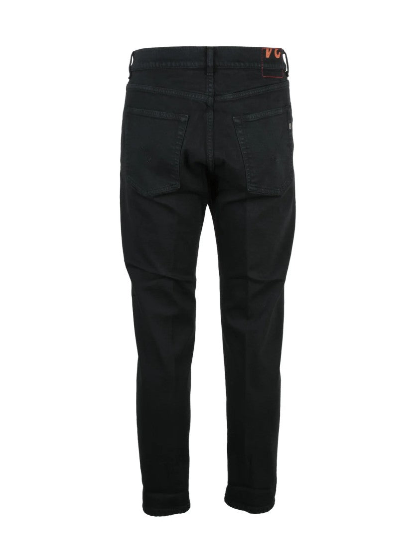 Dondup Black Dian Carrot Slim-Fit Stretch Jeans
