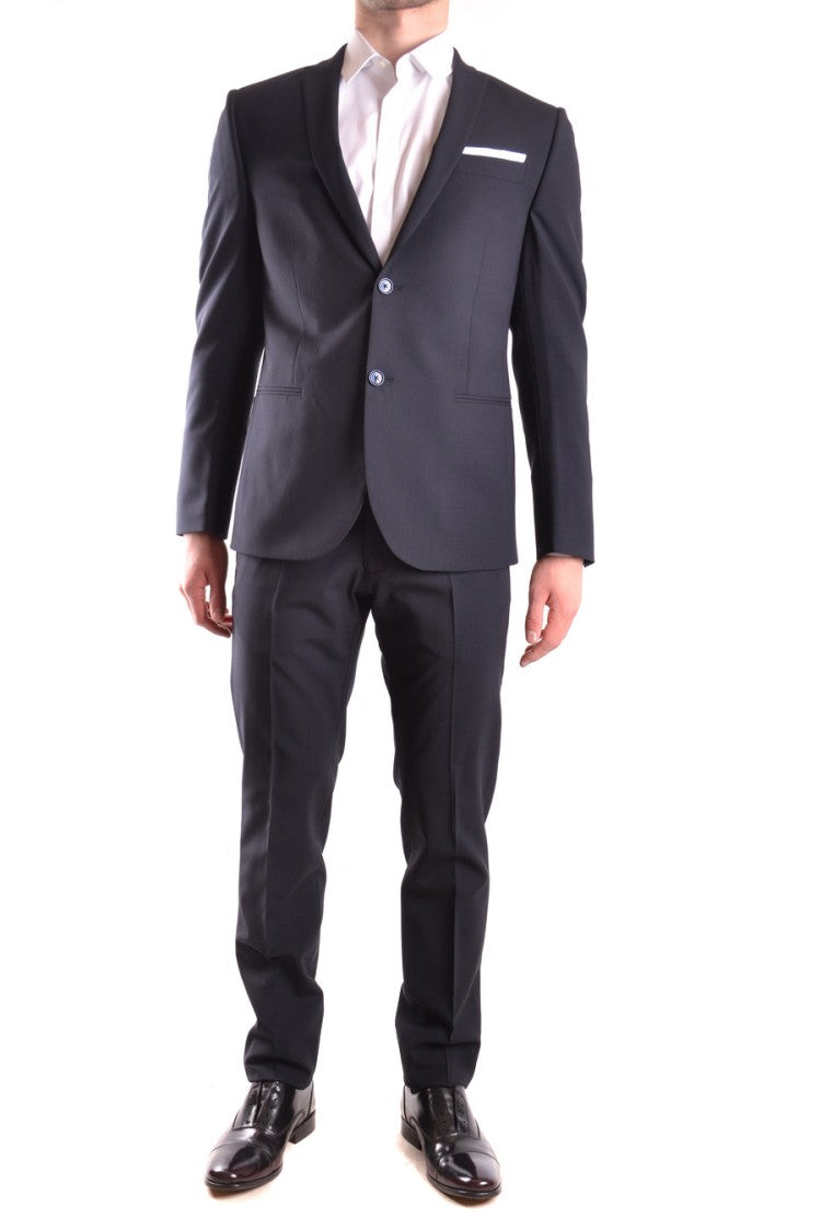 Daniele Alessandrini Tailored Dark Blue Jacket With Notch