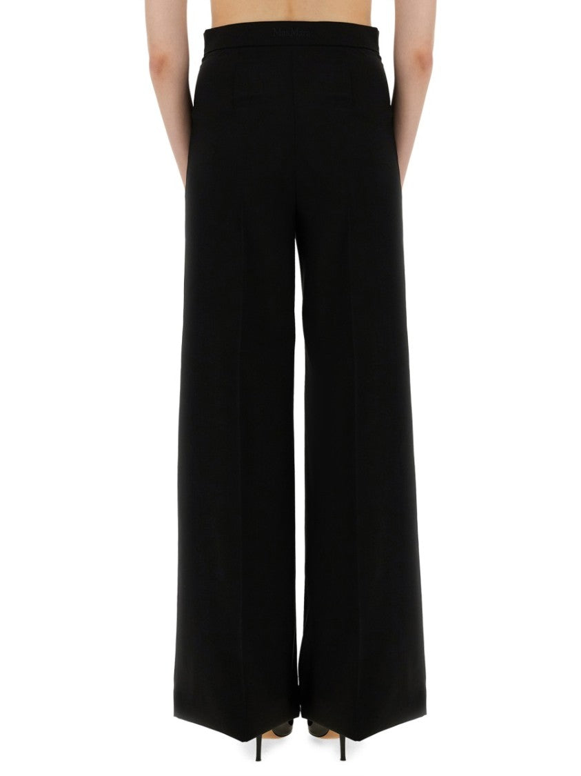 Max Mara Fernet Flowing High-Waisted Virgin Wool Wide-Leg Pants