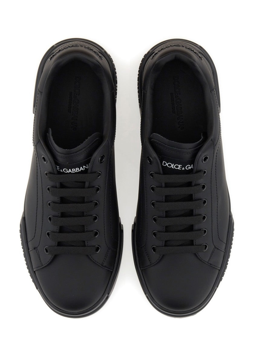 Dolce & Gabbana Portfino Low-Top Monochromatic Palette Leather Sneakers