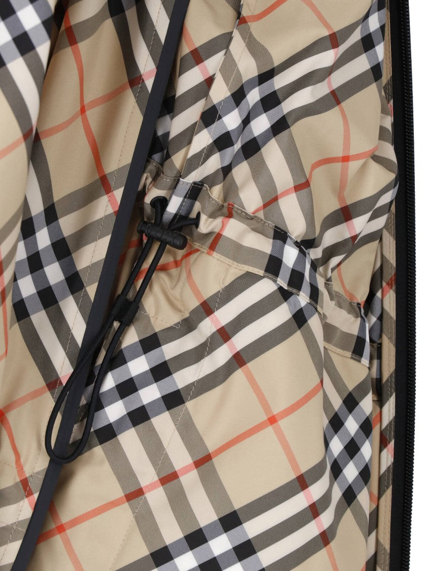 Burberry Multicolor Check Hooded Technical Jacket