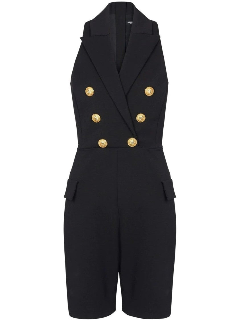 Balmain 6 Btn Stretch Short Jumpsuit