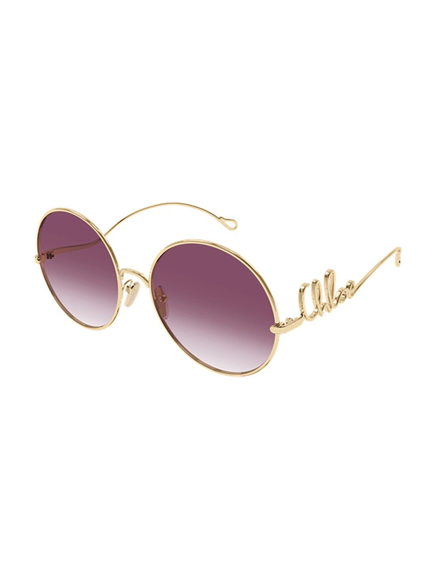 Chloé Gradient Purple Lens Oval Sunglasses