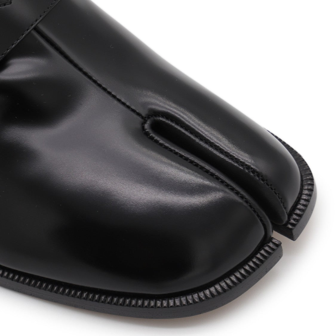 Maison Margiela Black Leather Tabi Babouche Loafers