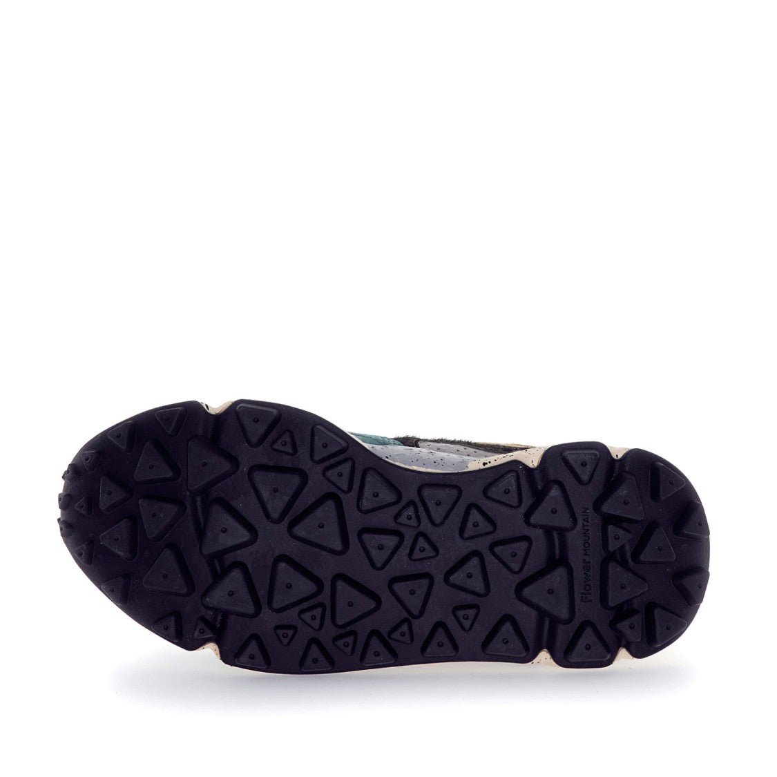 Flower Mountain Yamano Sneakers - Green/Grey/Petrol/Green/Black Spotted Pony Skin