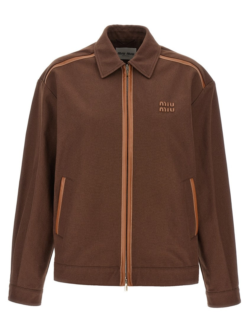 Miu Miu Logo Patch Blouson
