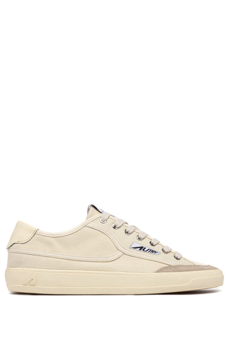 Autry Cream Windscape Suede Canvas Sneakers