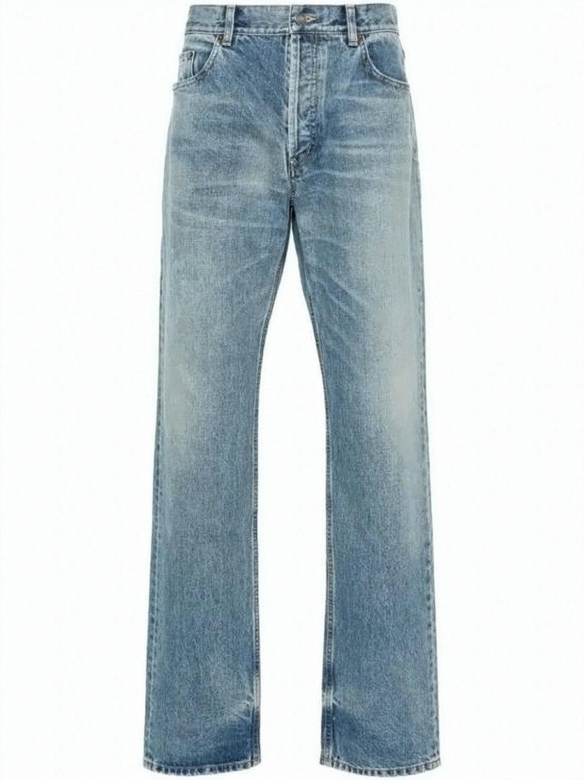 Saint Laurent Straight Leg Jeans With Classic Five-Pocket Design