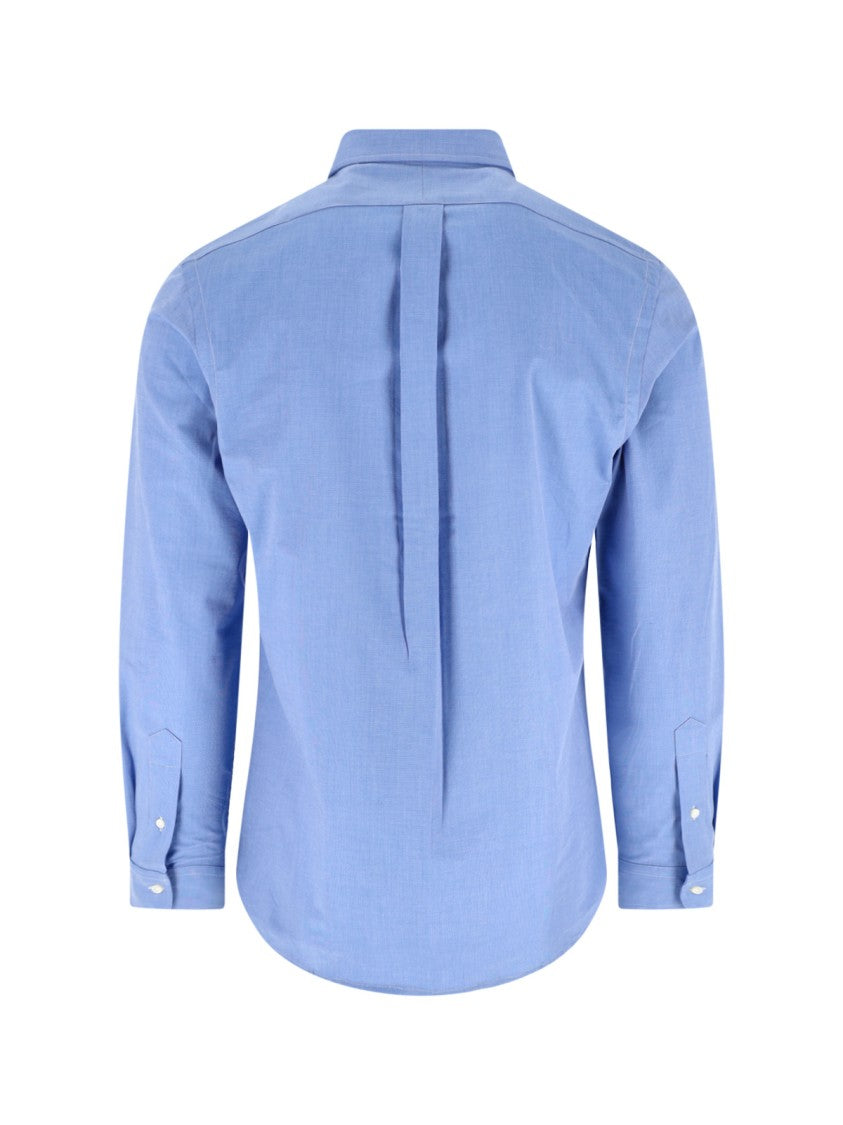 Polo Ralph Lauren Blue Button-Down Stretch Cotton Shirt
