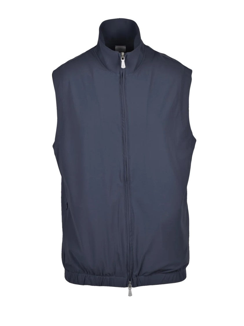 Eleventy Grey Polyamide Elastane Men Stretch Vest