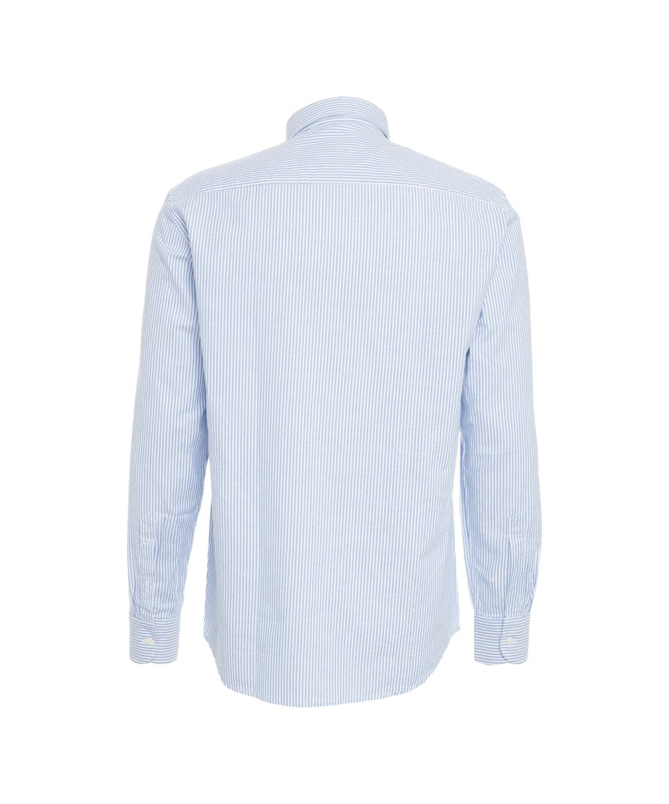 Bastoncino Striped Long-Sleeve Shirt With Button-Down Collar And Exquisite Craftsmanship