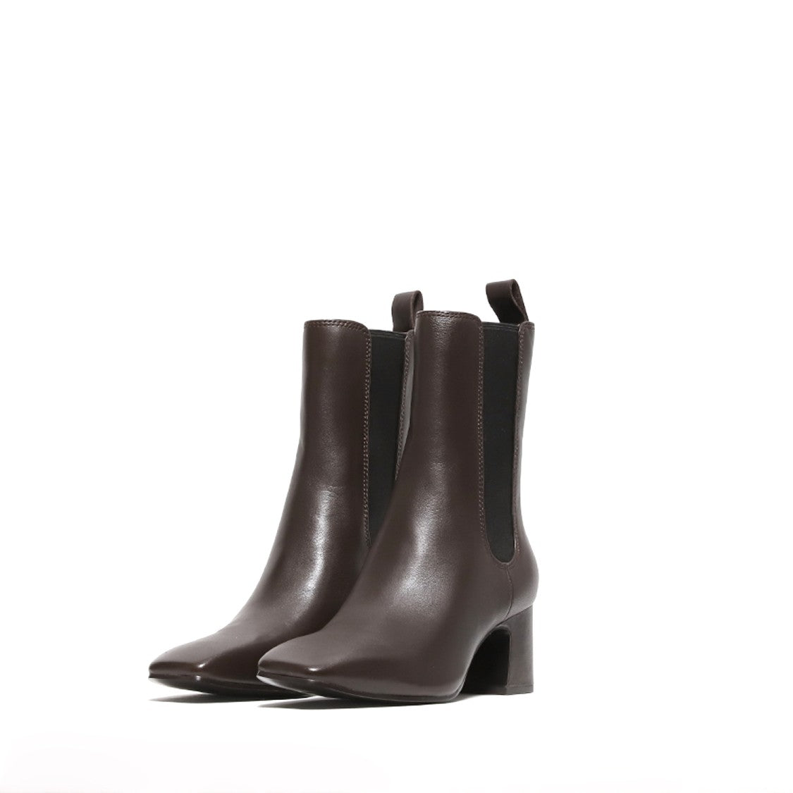 Ash Ankle Boot In Soft Ebony Nappa With Side Elastic
