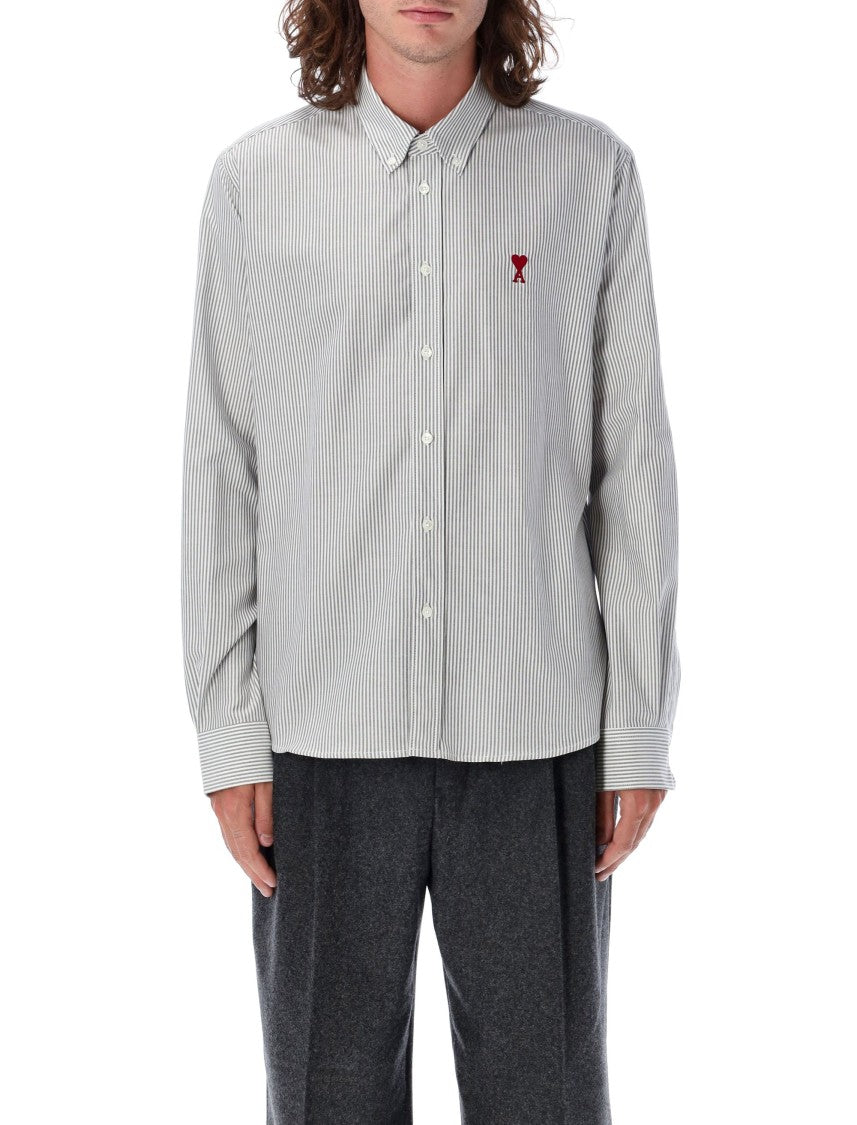 Ami Paris Striped Cotton Casual Shirt