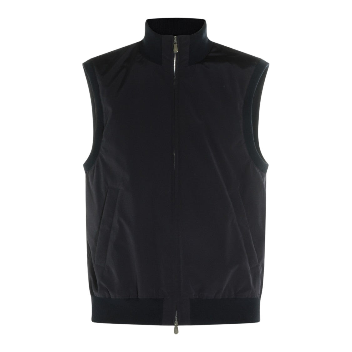 Brunello Cucinelli Sleeveless Vest With High Ribbed Collar