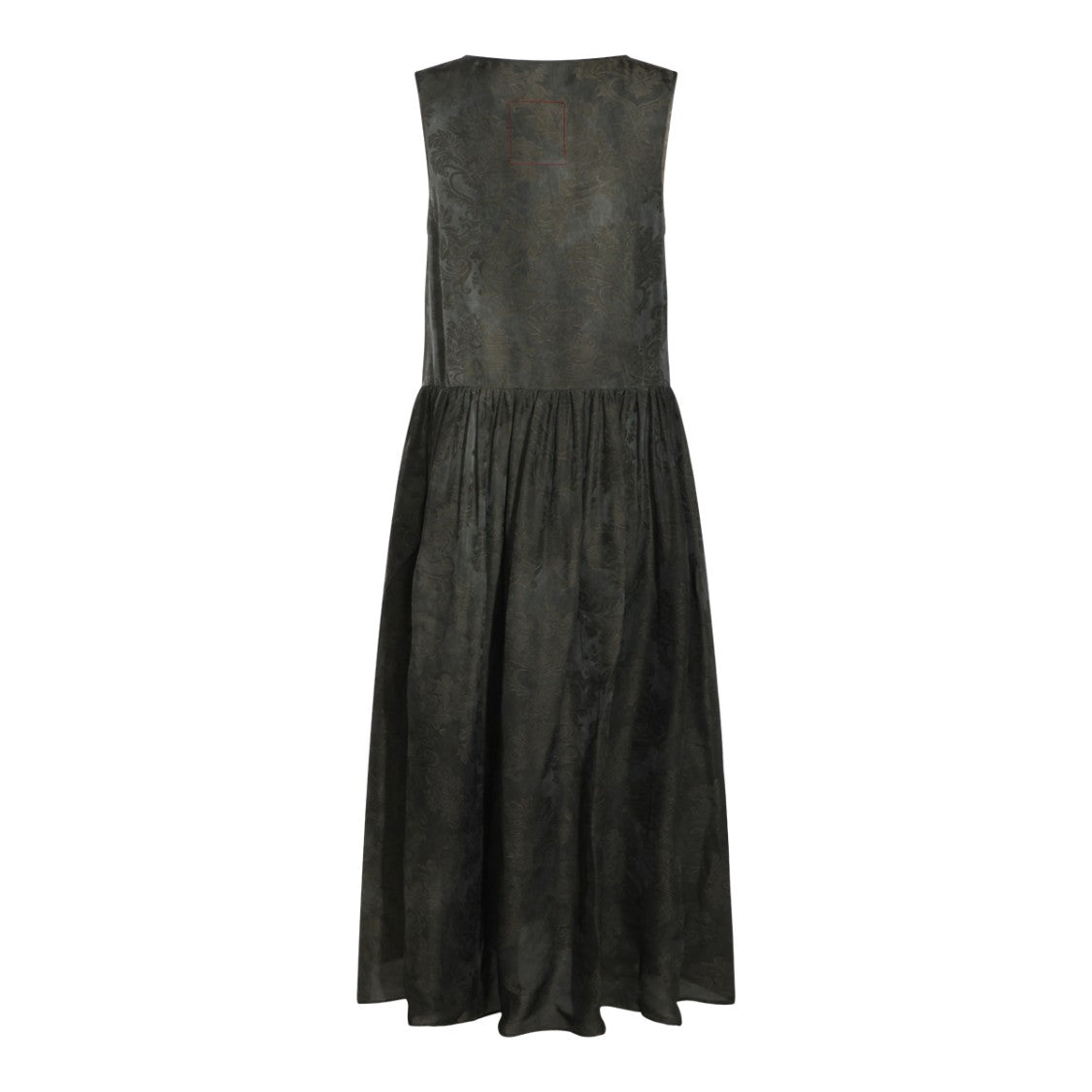 Uma Wang Sleeveless Jacquard Gathered Skirt Midi Dress