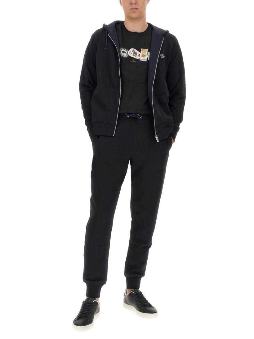 Ps Paul Smith Playful Zebra Patch Black Hoodie