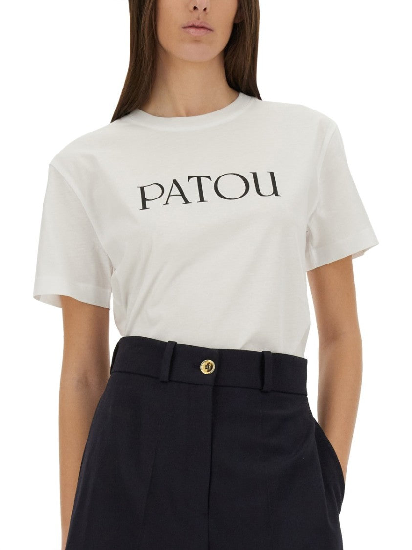 Patou Logo Print Crew Neck Regular T-Shirt