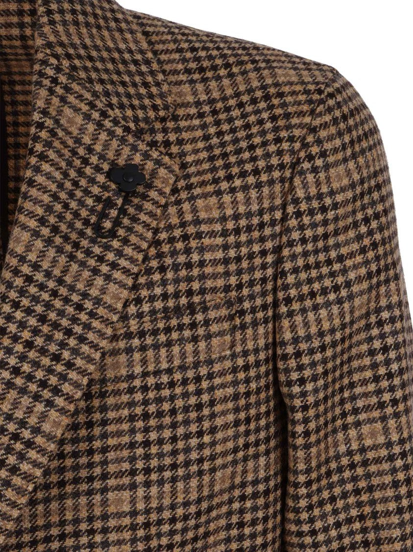 Lardini Houndstooth Pattern Roma Jacket