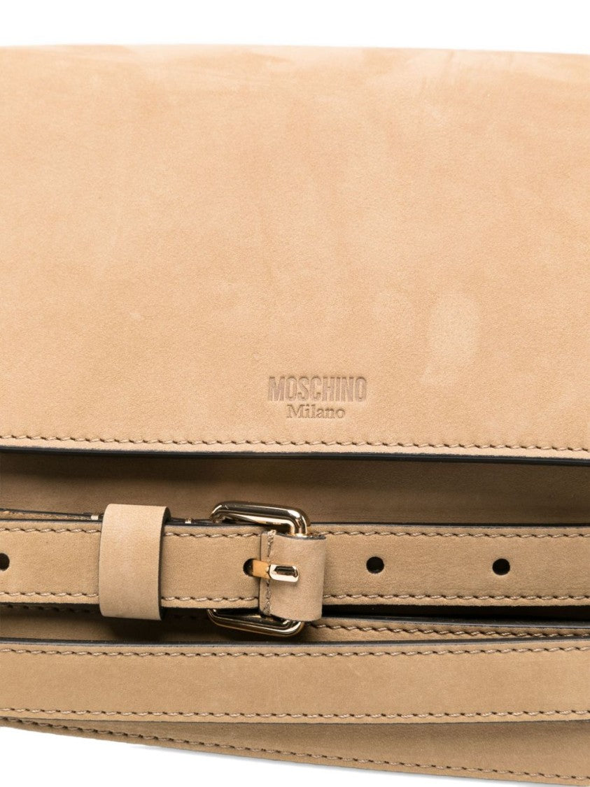 Moschino Structured Top Handle Bag With Detachable Shoulder Strap