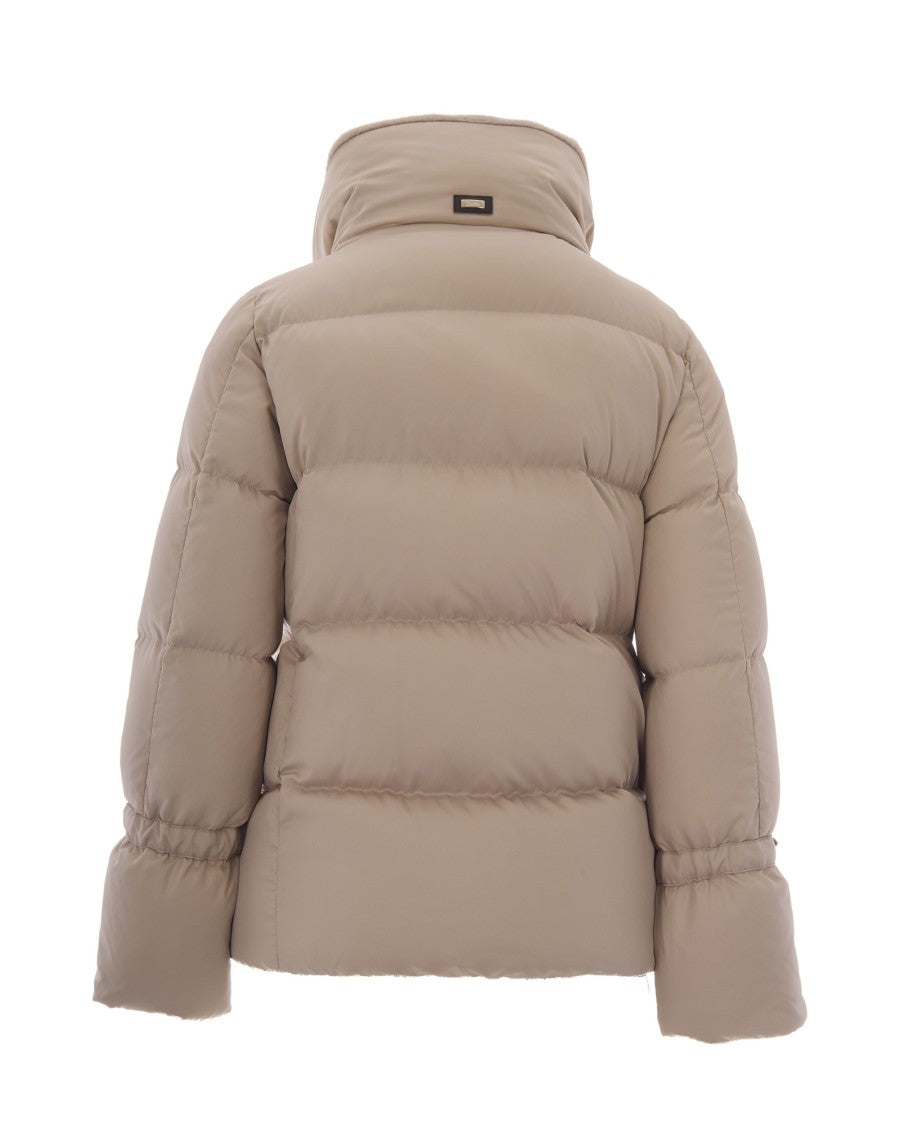 Herno Quilted Leather-Trimmed Zip-Through Jacket