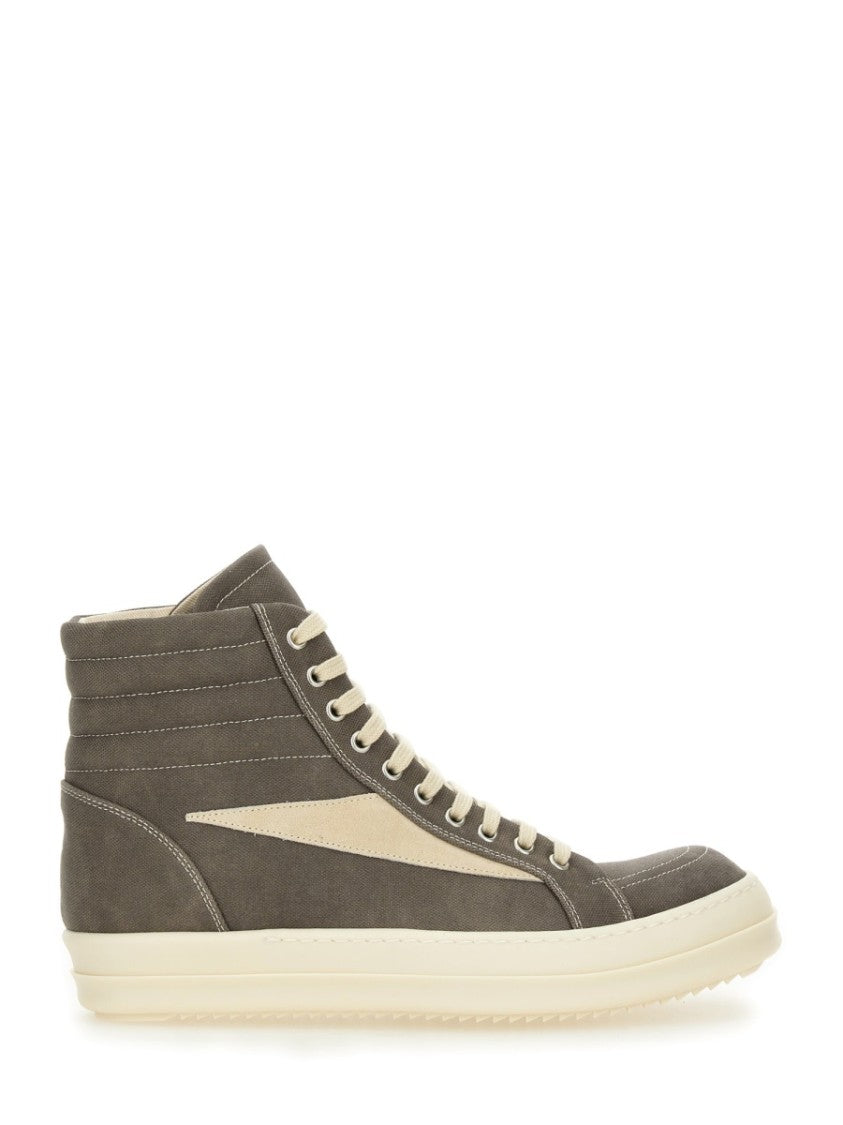 Drkshdw By Rick Owens High-Top Sneakers With Calf Leather Accents