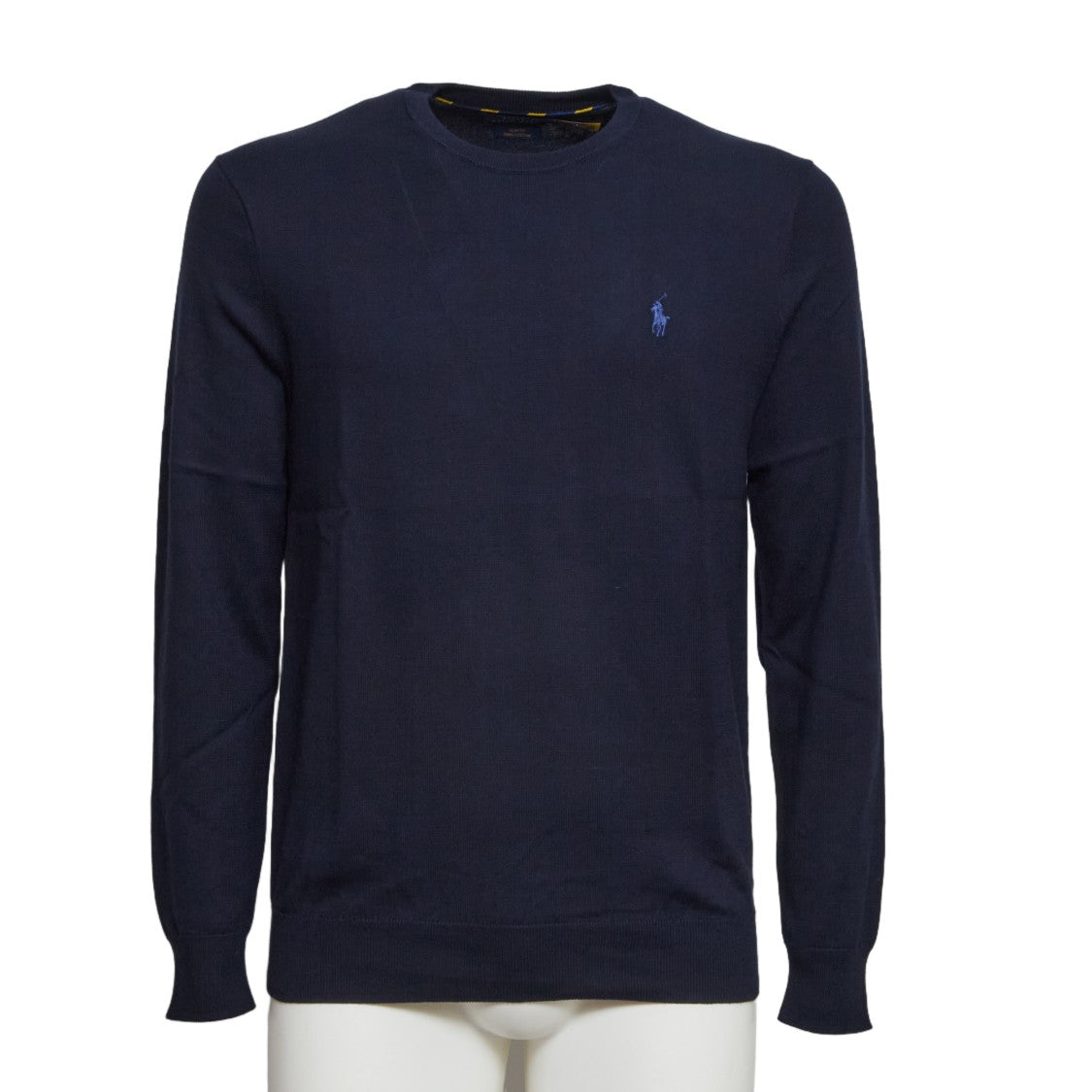 Polo Ralph Lauren Blue Slim Fit Cotton Embroidered Sweater