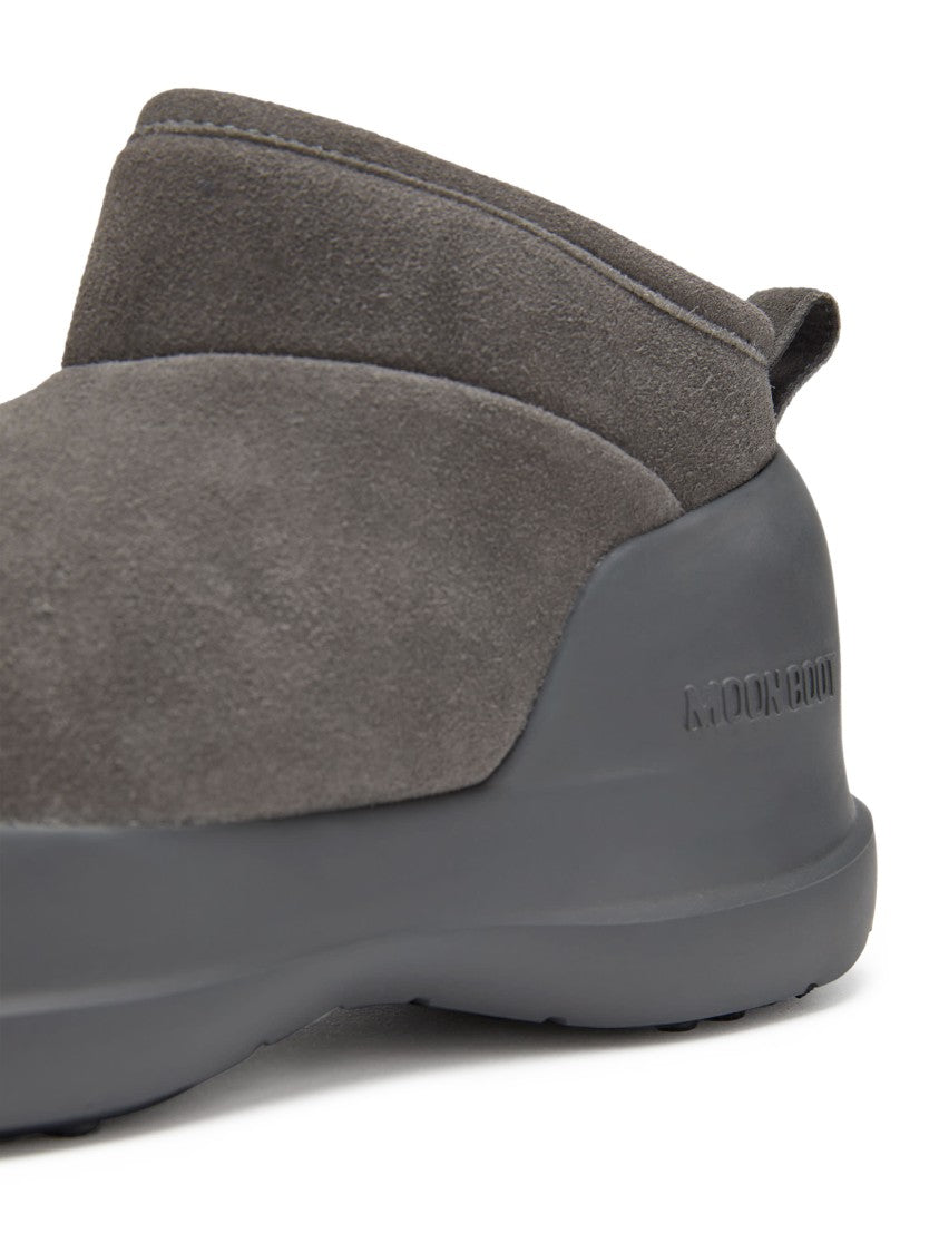 Moon Boot Minimalist Grey Suede Low Boots