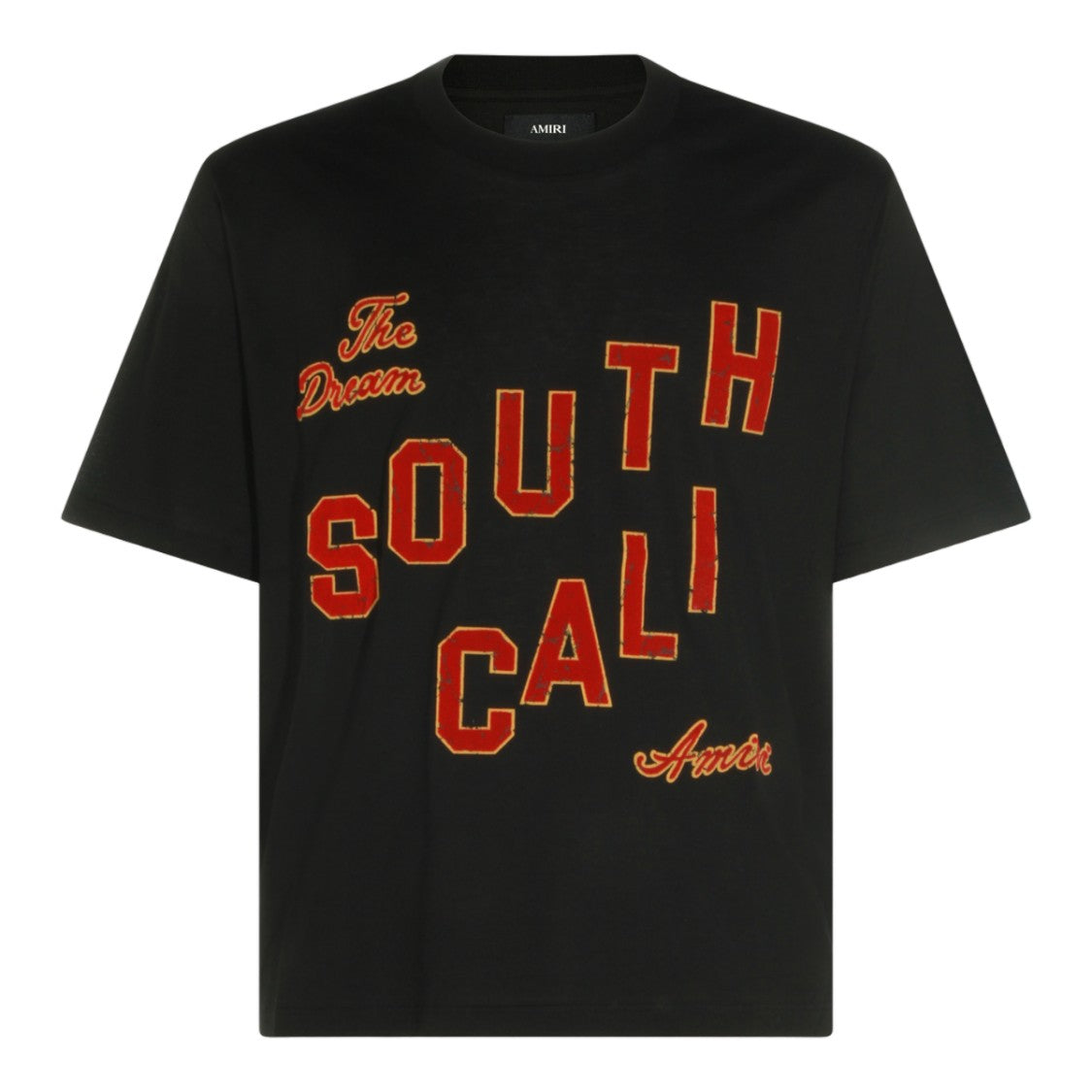 Amiri Vintage-Inspired Black T-Shirt With Bold Typography