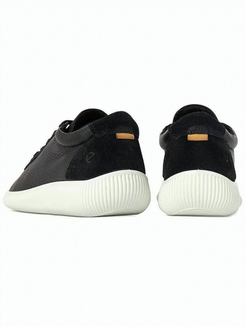 Ecco Sleek Low-Top Sneakers With Suede Accents