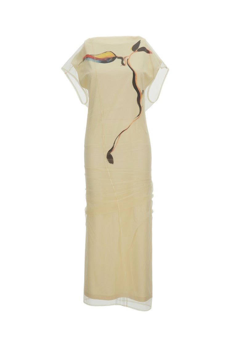 Sportmax Yellow Viale Long Dress