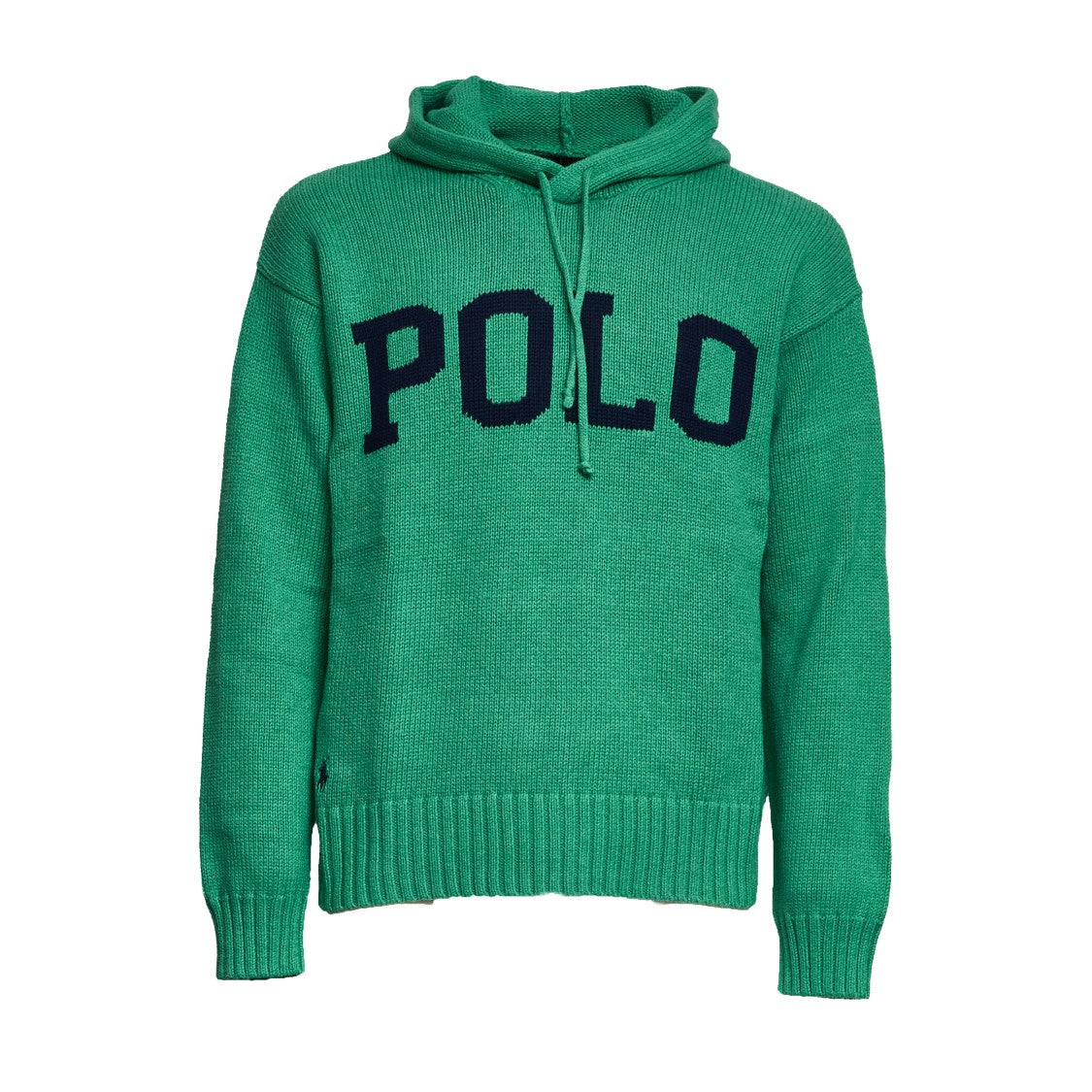 Polo Ralph Lauren Polo Intarsia Cotton Hooded Sweater