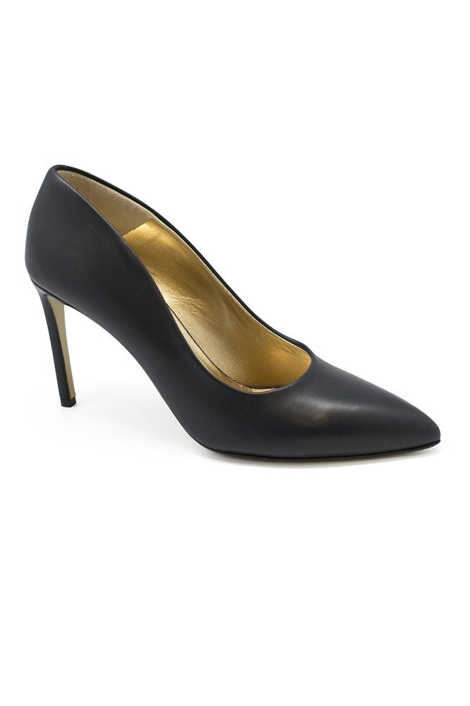 Walter Steiger Blue Leather Pumps With Pointed Toe