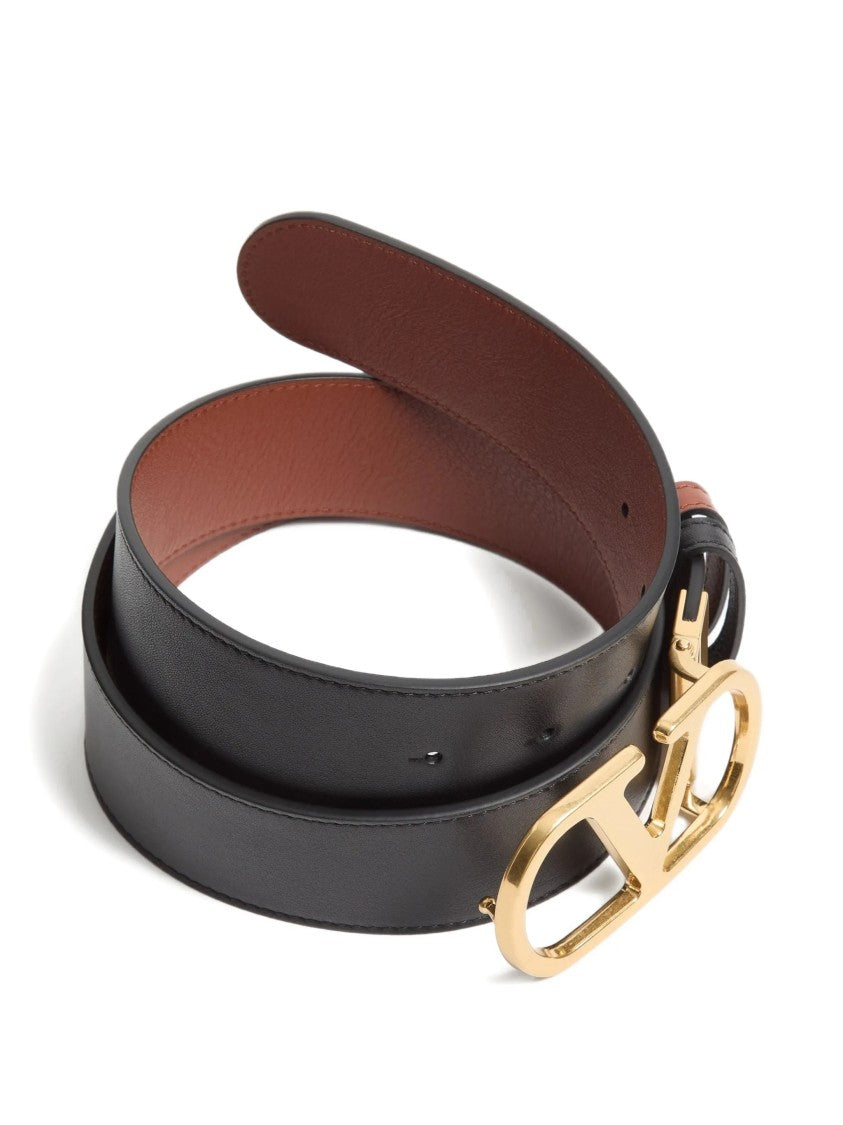 Valentino Vlogo Reversible Calf Leather Belt