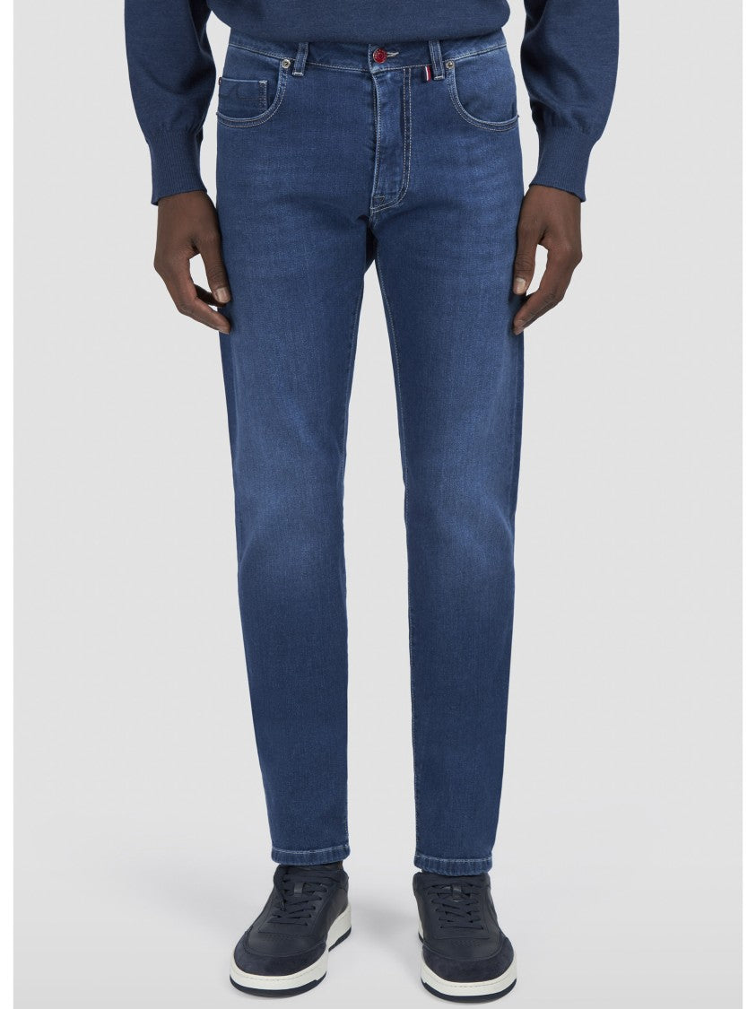 Paul & Shark Medium Dark Blue Red Rivet Jeans