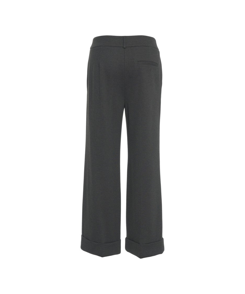 Liu Jo Cropped Wide-Leg Pants With Rolled Hem