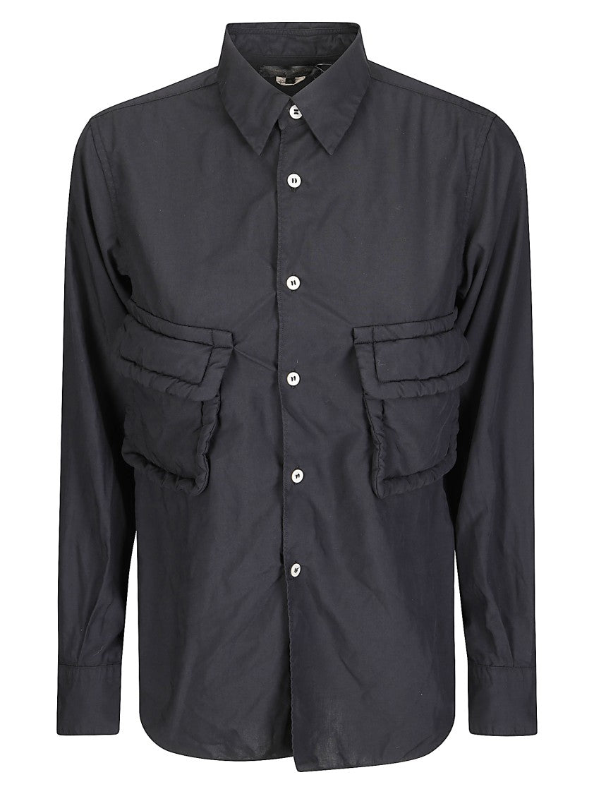 Comme Des Garçons Relaxed-Fit White Blouse With Minimalist Design