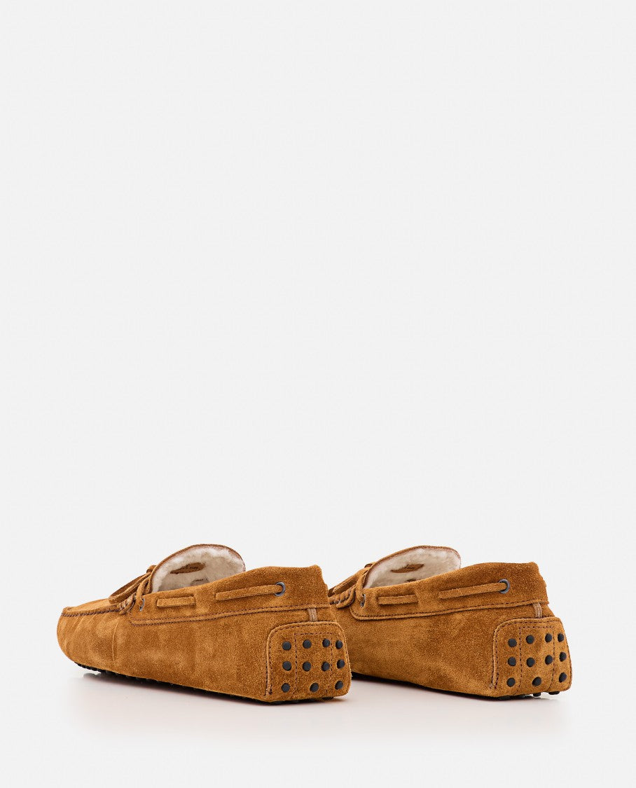 Tod's Sheepskin Lace-Up Loafers