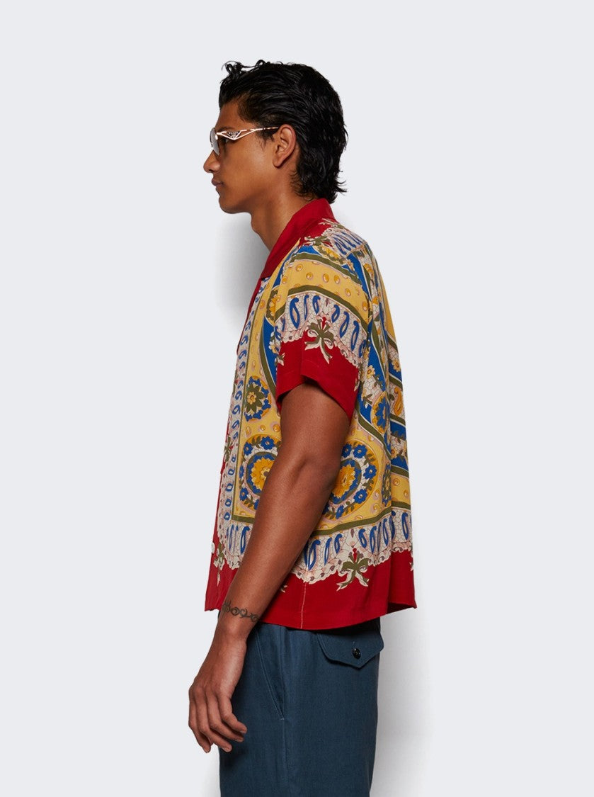 Bode Bricolage Shirt - Red And Multicolor