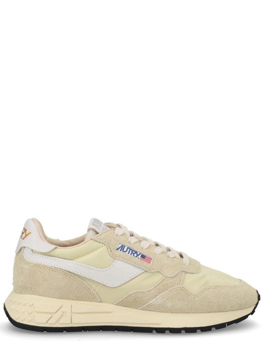 Autry Neutrals Reelwind Low Suede Overlay Sneakers