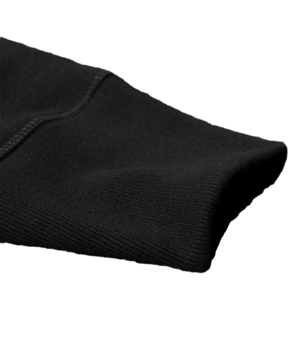Merz B. Schwanen Classic Black Sweatshirt With V-Stitch Detail