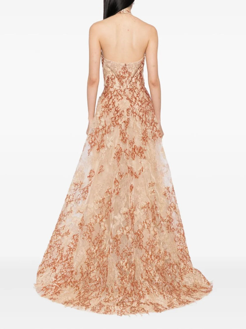 Saiid Kobeisy Embroidered Long Dress