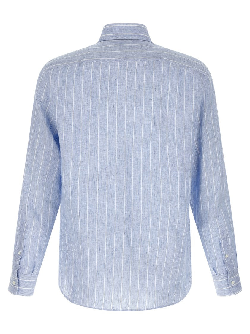Brunello Cucinelli Striped Linen Shirt