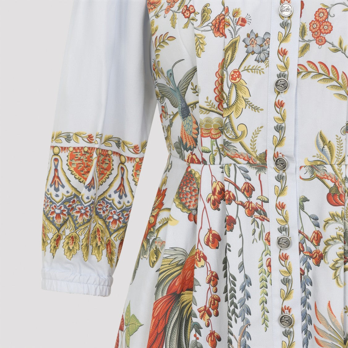 Etro Light Blue Cotton Midi Dress