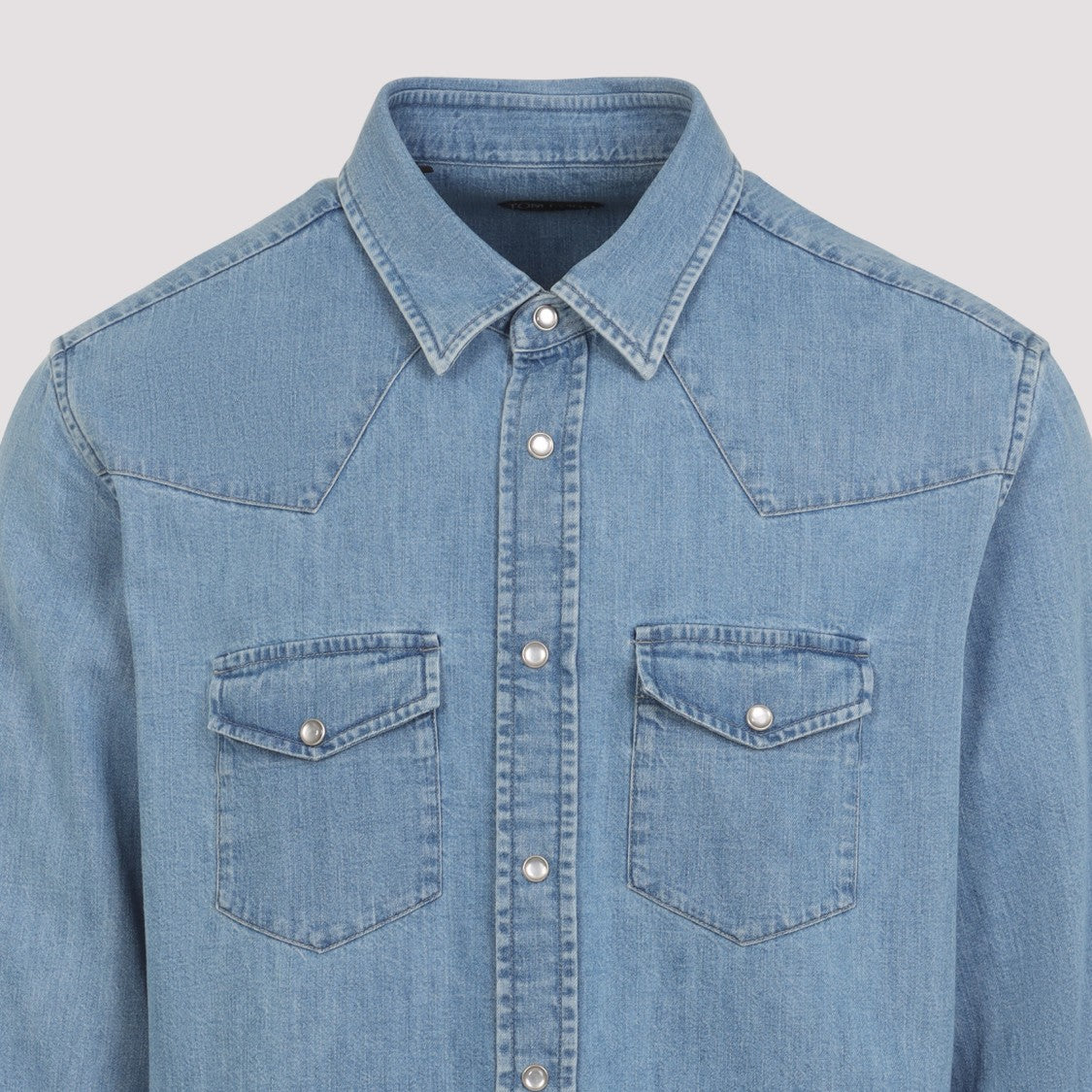 Tom Ford Washed Blue Denim Slim Shirt