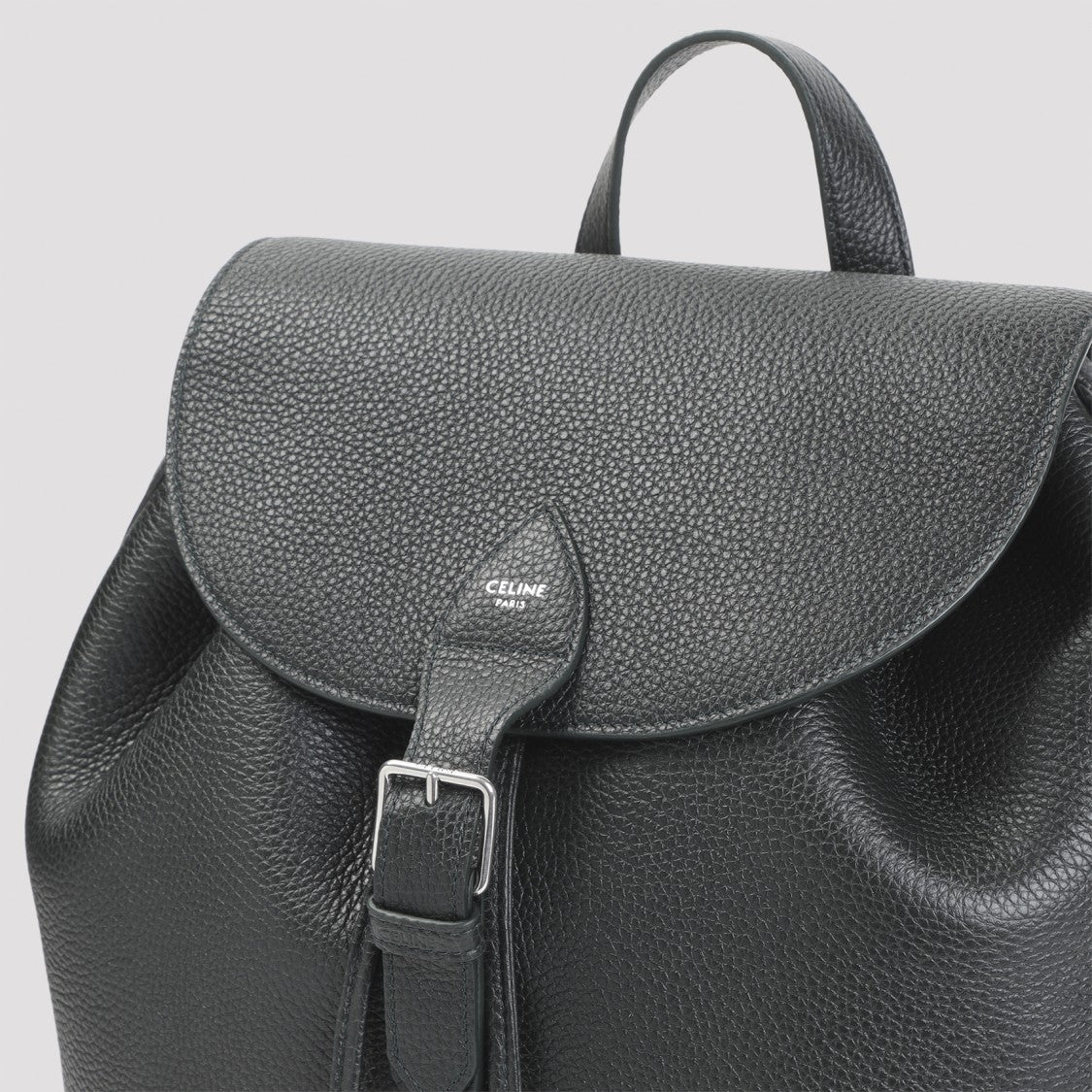 Celine Large Folco Backpack In Night Green Calf Leather