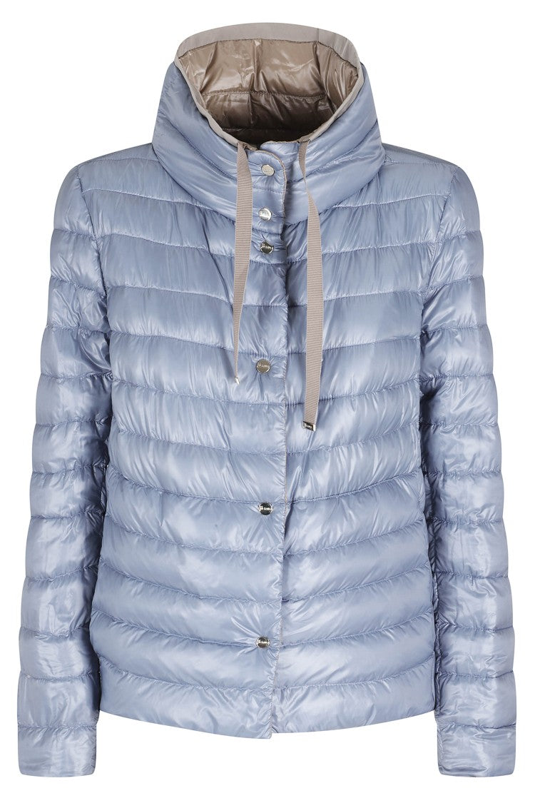 Herno Brown Reversible High-Collar Polyamide Down Jacket