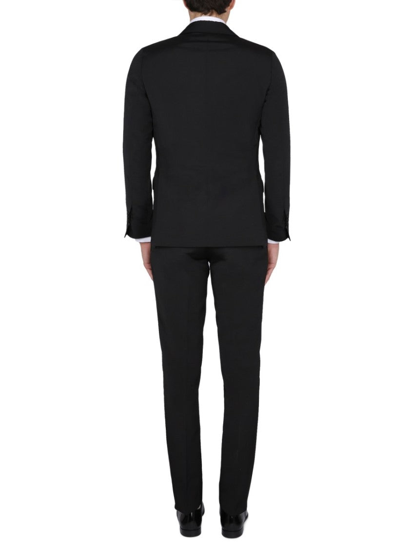 Lardini Single-Breasted Tailored Black Jacket